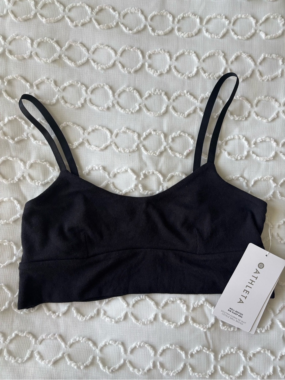 NEW Athleta Well Rested Rib Sleep Bra - Picture 4 of 7